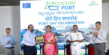 AWARDED ON THE PORT DAY CELEBRATION AT COCHIN PORT TRUST