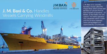 J.M. Baxi & Co. handled Project of Windmill cargo at Tuticorin port