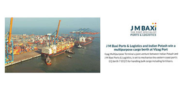 J M Baxi Ports & Logistics and Indian Potash win a multipurpose cargo berth at Vizag Port